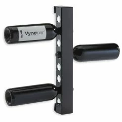 Discount 🌟 Vynebar 8 Bottle Metal Wine Rack, Polished Aluminum- Wall Mount, Polished Black, 8 Bottl ✔️