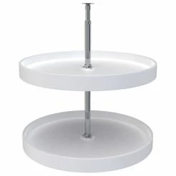 Brand new 🧨 Rev-A-Shelf Polymer Full-Circle 2-Shelf Lazy Susan For Corner Wall Cabinet, White, 24"W ✔️
