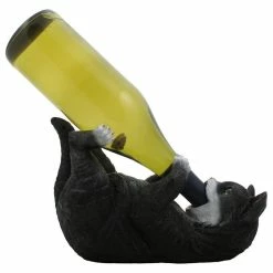 Promo 🥰 DWK Corp. Drinking Black And White Kitty Cat Wine Bottle Holder 😍