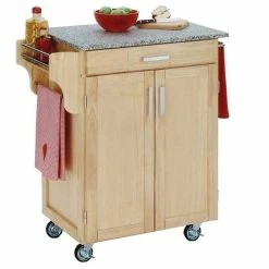 Top 10 π₯° Hawthorne Collections Granite Top Kitchen Cart In Natural Wood π€©