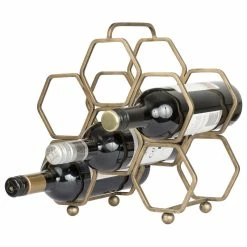 Flash Sale ✔️ Varaluz Casa Hexagonal Wine Rack - Havana Gold 🔔