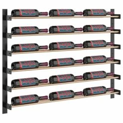 Deals ⌛ VintageView Evolution Wine Wall 30" Wall Mounted Metal Wine Rack, Matte Black/Golden Bronze, 🔥