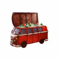 Coupon 😍 Think Outside Red Kombi Handmade Metal Van Fully Functional Beverage Cooler ✨