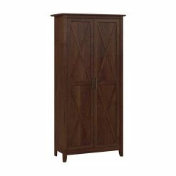 Hot Sale 🛒 Bush Business Furniture Key West Kitchen Pantry Cabinet In Cherry - Engineered Wood 😀