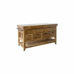 Coupon 🥰 The Alley Exchange Rolling Kitchen Island With Stone Top 😀