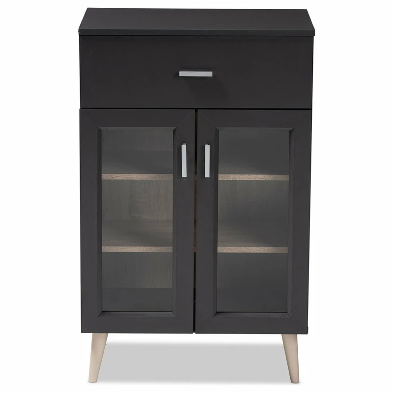 Best deal β Baxton Studio Jonas Dark Gray And Oak Brown Kitchen Cabinet π - Image 4