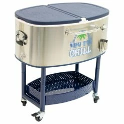 Cheap ✨ Rolling Oval Stainless Steel Cooler, 77 Quart, Margaritaville Chill 😀