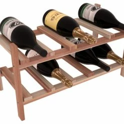 Cheap 👍 Wine Racks America 10-Bottle Stackable Magnum Rack, Redwood, Unstained 👏