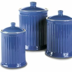 New ❤️ Omniware Simsbury Canisters, Set Of 3, Blue 🥰