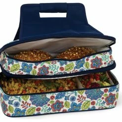 Best Sale 🧨 Picnic Plus Entertainer Hot And Cold Food Carrier, Blue Peacock ❤️