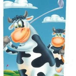 Brand new 🛒 The-store Cow Playing Golf Michelob Ultra Beverage Insulators ✨